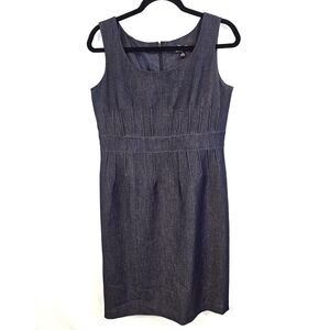 Kasper Size 8 Blue Sleeveless Dress